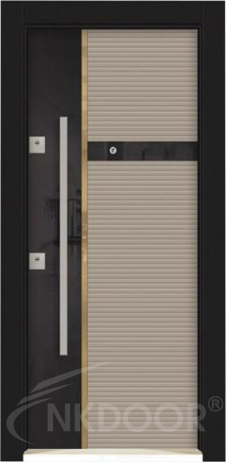 NK-3003 HG SİYAH - SATEN KANYON ÇELİK KAPI